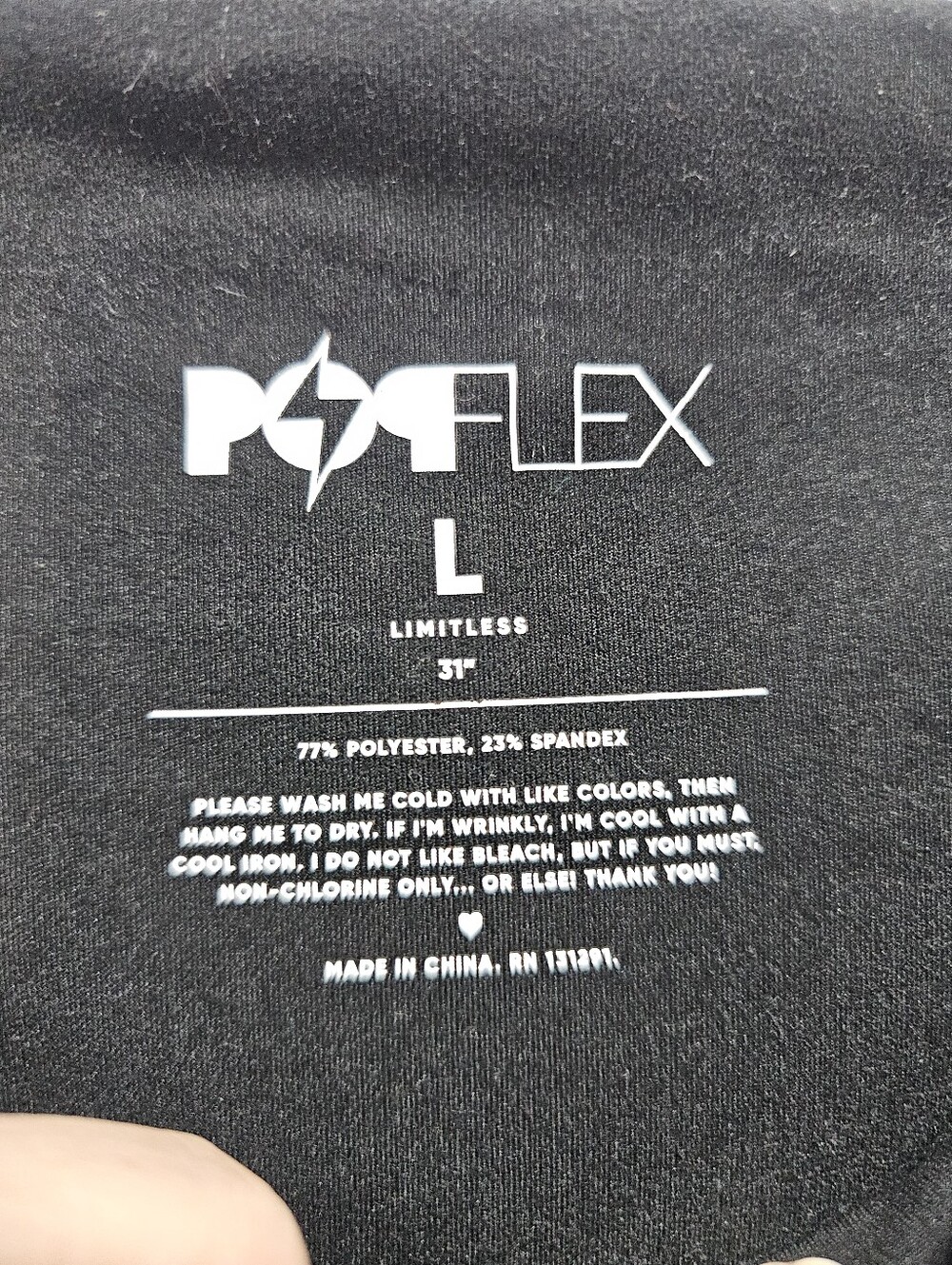 Popflex Women's Black Sculpt Bell Bottom Flare Leggings Pockets Size Large. - Picture 7 of 9